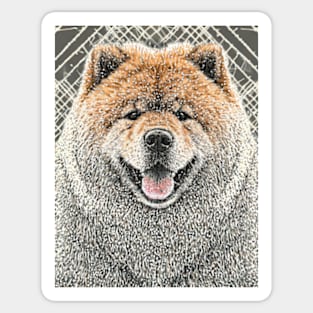 Dog Portrait - Chow Chow Sticker